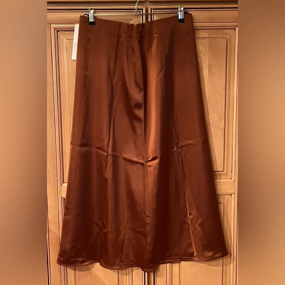 NWT French Connection Satin Midi Skirt